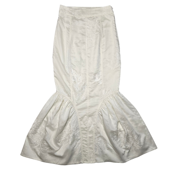 NWT Vita Grace Sophia Panelled & Peplum Pencil Skirt in French Vanilla Medium - Picture 3 of 9